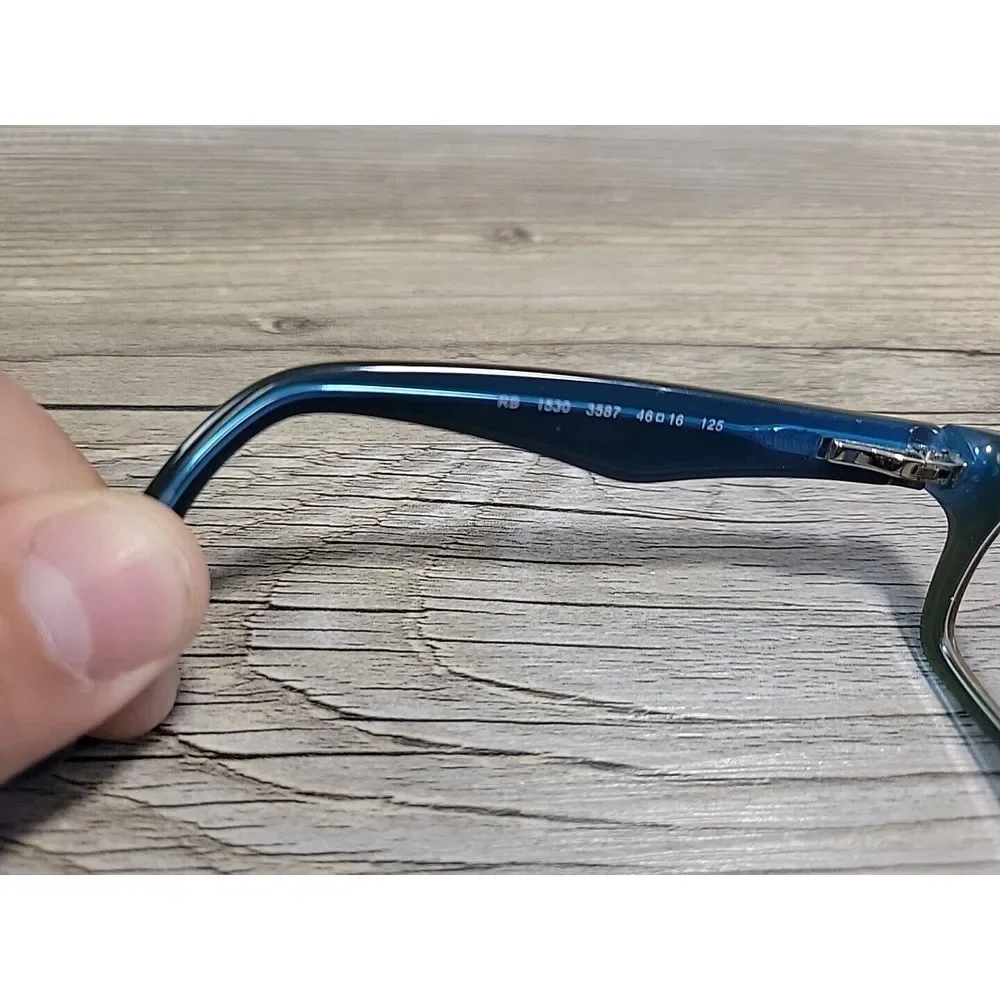 Ray-Ban RB1530 3587 Kids‎ Eyeglasses Frames Blue Rectangle Full Rim 48-16-125